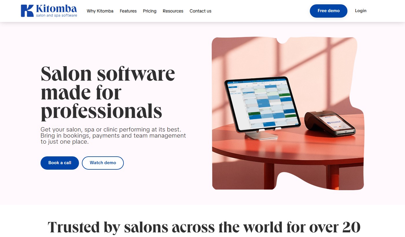 Kitomba salon software screenshot